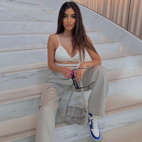 Zara White Knotted Waist Knit Bralette - Picture 13 of 17